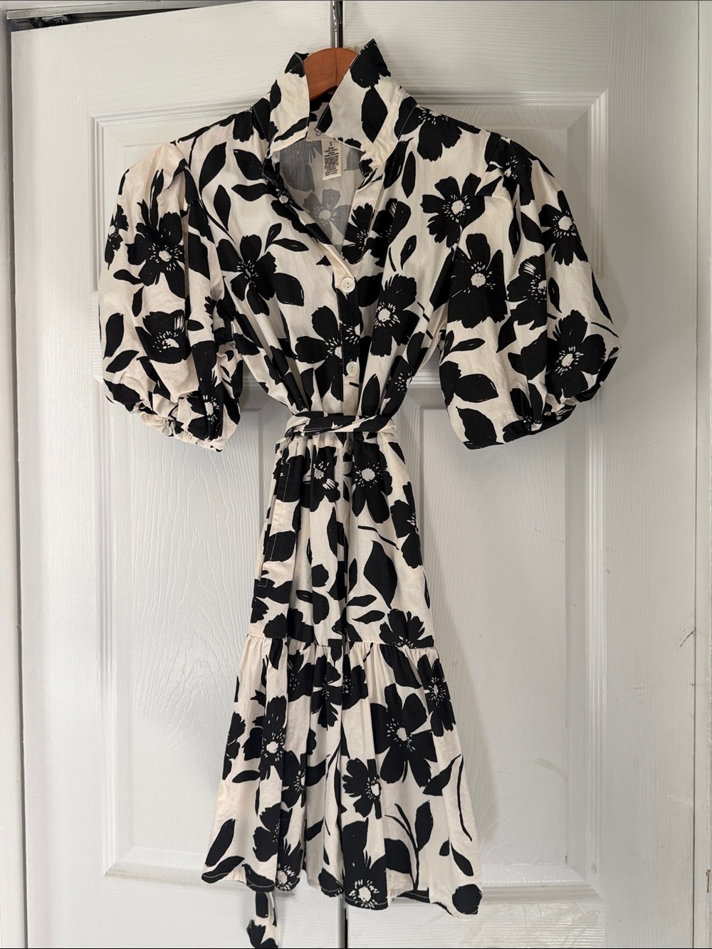 Jessica Simpson Black & White Floral Mini Dress